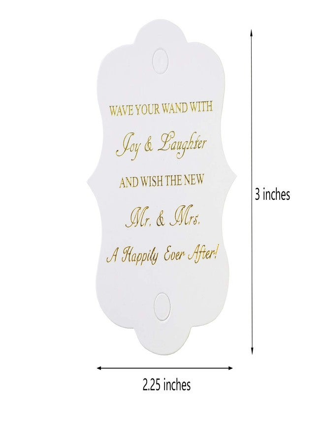 Kingsnow 100 Pack Wedding Ribbon Wand Favor Tags, Ribbon Wands Send Off Tag Exit Wand Tags for Wedding Wands - Image 4